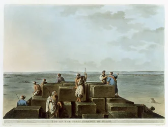 Spitze der ersten Pyramide von Gizeh, Tafel 4 aus 